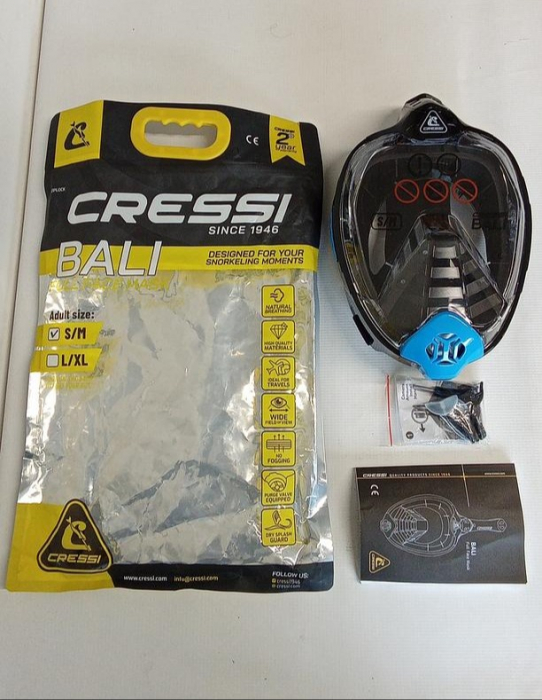 Masca snorkeling CRESSI Bali pe toată fața, lentilă anti-aburire [2]