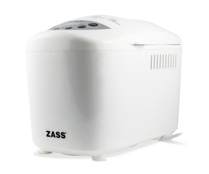 Masina de paine Zass ZBM 03, 850 W, 1500 g, 15 programe, Alb [4]