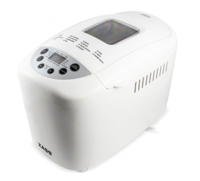 Masina de paine Zass ZBM 03, 850 W, 1500 g, 15 programe, Alb [3]