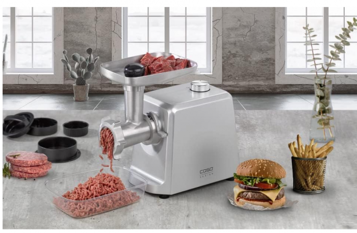 Mașină de tocat carne CASO FW 2500, motor de 2500 W, lamă durabilă din titan, Silver [8]
