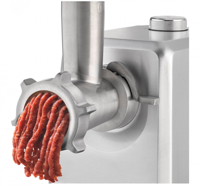 Mașină de tocat carne CASO FW 2500, motor de 2500 W, lamă durabilă din titan, Silver [7]