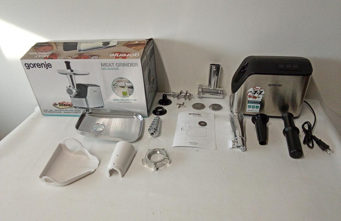 Masina de tocat carne GORENJE MG2202SXE, 2.2kg/min, 2200W, argintiu-negru [2]