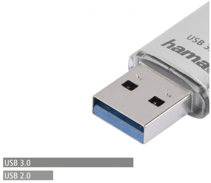 Memorie USB 128 GB Hama cu USB 3.0 & USB 3.1 de tip C, argintiu [4]