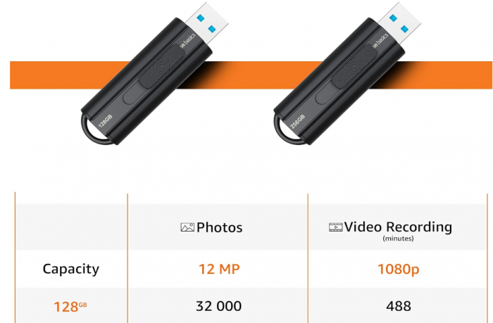 Memorie USB 3.1 de 128 GB Amazon Basics, 130 MB/s, negru [6]