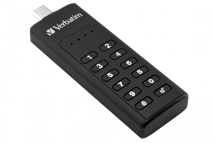Memorie USB Verbatim Keypad Secure 32GB, USB 3.1 Type-C, negru [1]