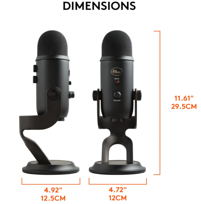 Microfon profesional Blue Microphones Yeti Logitech, negru [9]
