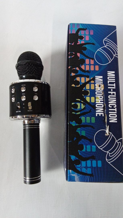 Microfon wireless Karaoke Ankuka, pentru copii cu lumini LED, negru [2]