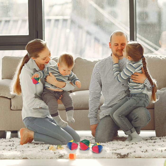 Minge de jonglerie din piele PU pentru Adulti / Copii 5 x 5 cm - NOU [7]