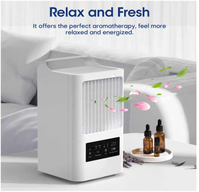 Mini aparat de aer conditionat portabil OMISOON cu pulverizare apa, 800 ml, oscilație de 120° [8]