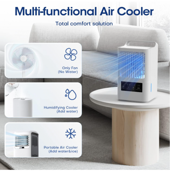 Mini aparat de aer conditionat portabil OMISOON cu pulverizare apa, 800 ml, oscilație de 120° [3]