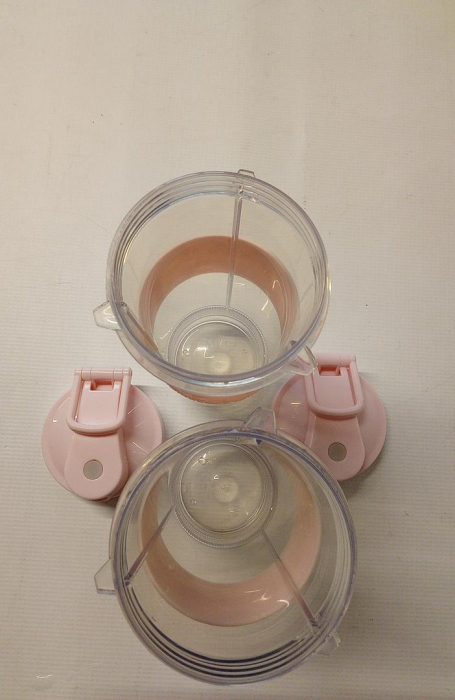 Mini blender portabil H.Koenig SMOO12, 570 ml, 300 W, 2 sticle, roz [5]