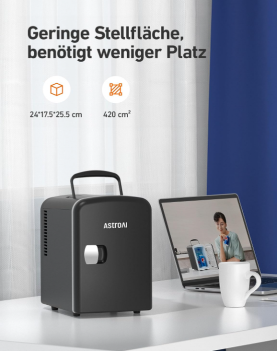 Mini Frigider 2 în 1 AstroAI, 4 litri, cu funcție de răcire și încălzire, 12 volți cu brichetă și priză de 230 volți [8]