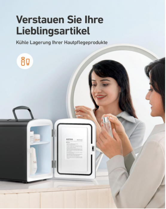 Mini Frigider 2 în 1 AstroAI, 4 litri, cu funcție de răcire și încălzire, 12 volți cu brichetă și priză de 230 volți [9]