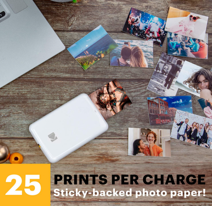 Mini imprimantă foto color mobilă fără fir KODAK Step (albă) compatibilă cu iOS și Android, NFC și Bluetooth [2]