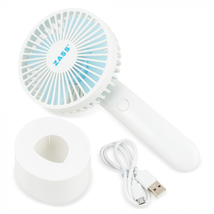Mini ventilator de birou, portabil, de mana Zass ZPF 01 4W [4]