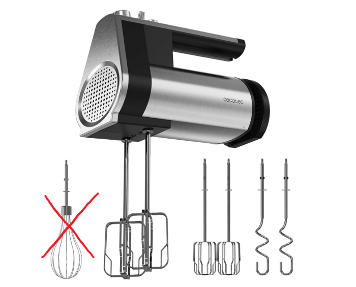 Mixer Cecotec PowerTwist 500 Full Steel, 500 W, 5 viteze plus funcție Turbo [3]