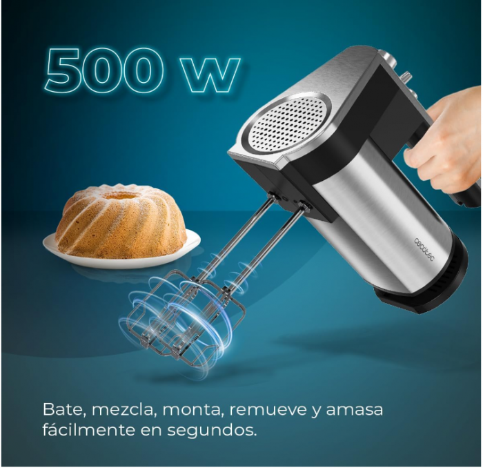 Mixer Cecotec PowerTwist 500 Full Steel, 500 W, 5 viteze plus funcție Turbo [5]