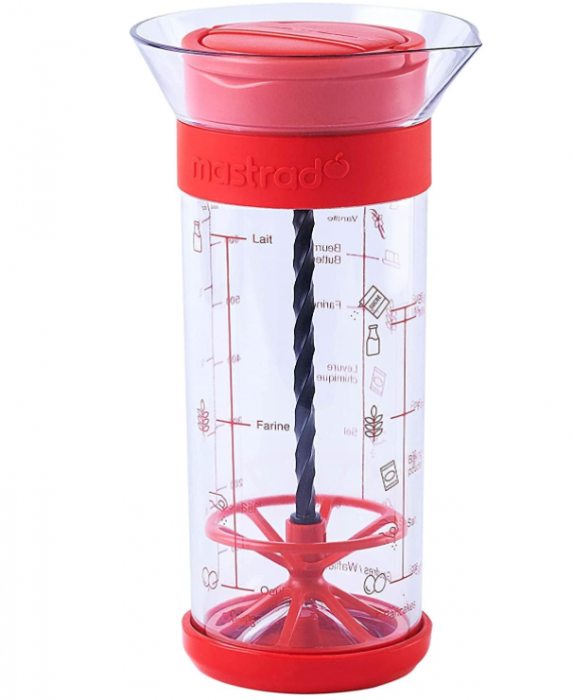 Mixer Mastrad pentru prepararea aluatului lichid (crepes, vafe, clatite), 700 ml, rosu [8]
