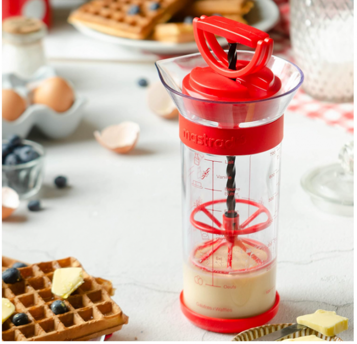 Mixer Mastrad pentru prepararea aluatului lichid (crepes, vafe, clatite), 700 ml, rosu [6]