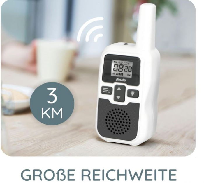 Monitor audio pentru bebeluși Alecto Babyphone DBX-80, alb/gri [6]