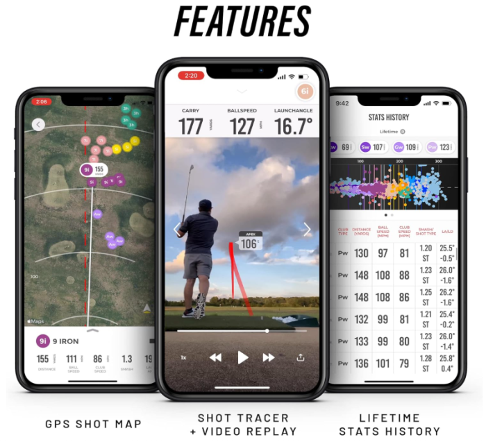 Monitor mobil pentru lansarea mingii de golf Rapsodo, iOS, pentru interior și exterior [7]