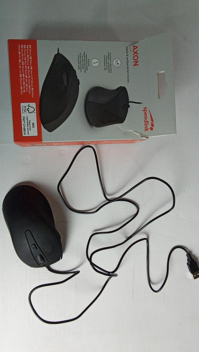 Mouse optic silențios Speedlink AXON cu cablu și suprafață antibacteriană, până la 2400 dpi, negru [3]