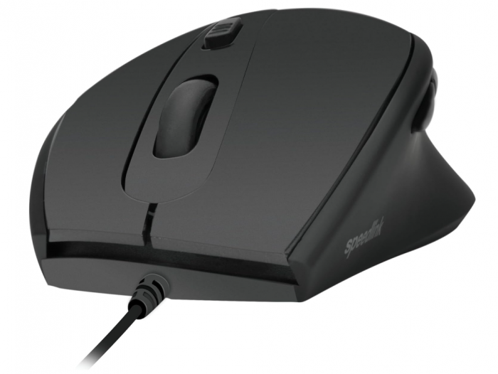Mouse optic silențios Speedlink AXON cu cablu și suprafață antibacteriană, până la 2400 dpi, negru [4]