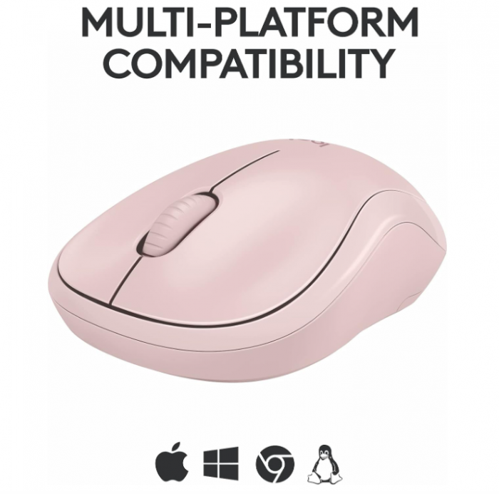 Mouse silențios wireless cu Bluetooth Logitech M240, roz [7]