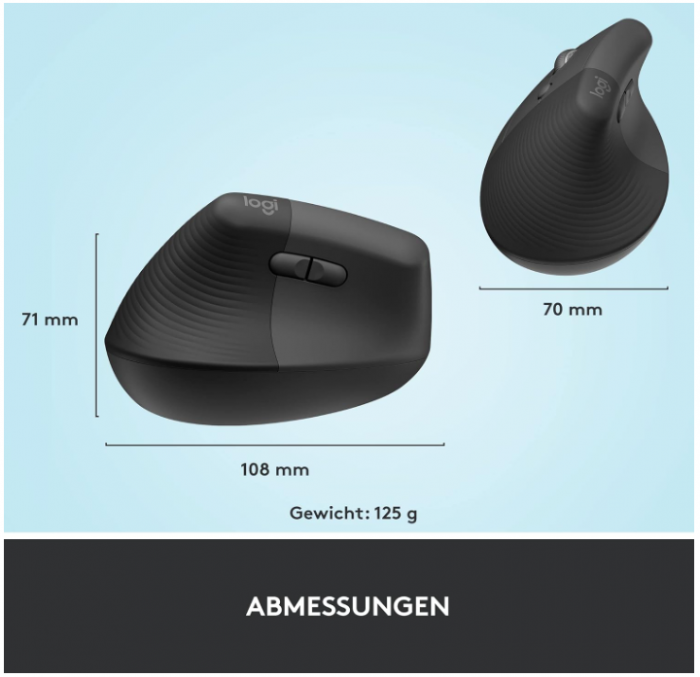 Mouse vertical Logitech Lift stangaci, Bluetooth, grafit [7]