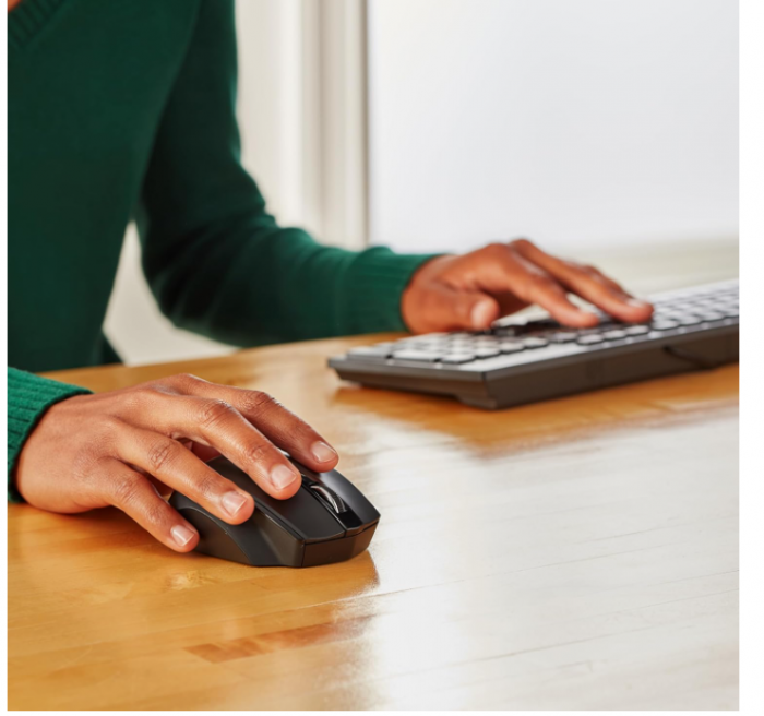 Mouse wireless Amazon Basics, 2.4 GHz , DPI reglabil, negru [8]