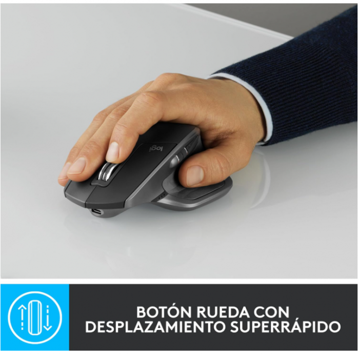 Mouse wireless cu Bluetooth Logitech MX Master 2S gri [6]