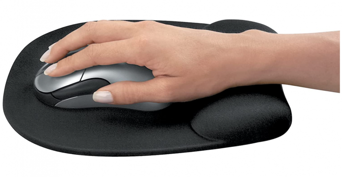 Mousepad ergonomic pentru încheietura mâinii din spumă cu memorie Fellowes 9176501, negru [3]