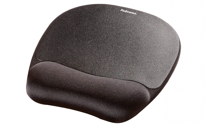 Mousepad ergonomic pentru încheietura mâinii din spumă cu memorie Fellowes 9176501, negru [2]
