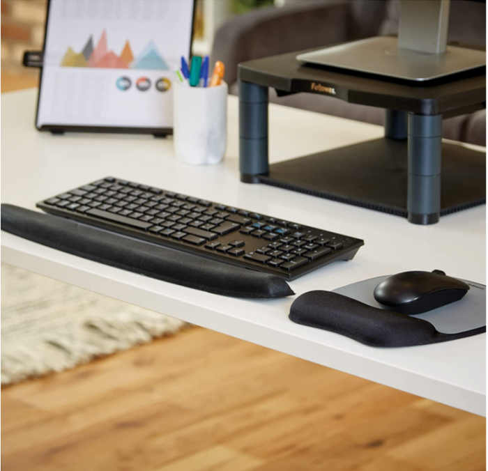 Mousepad ergonomic pentru încheietura mâinii din spumă cu memorie Fellowes 9176501, negru [7]