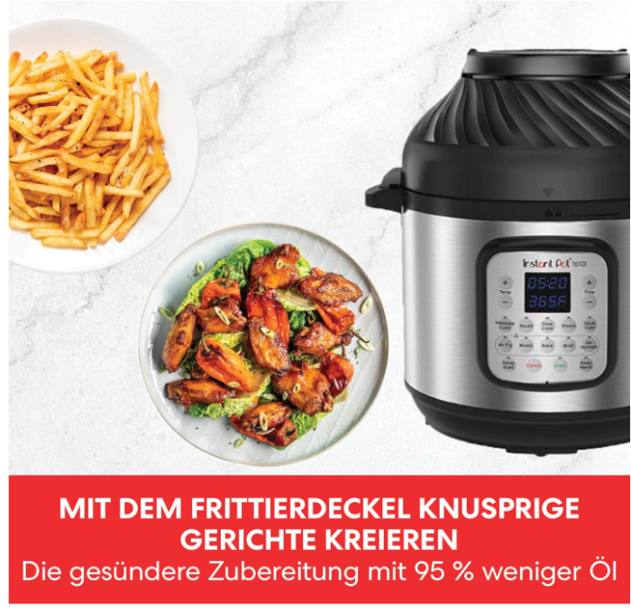 Multicooker Electric Instant Pot Duo Crisp 11 în 1, 5.7L, oțel inoxidabil [12]