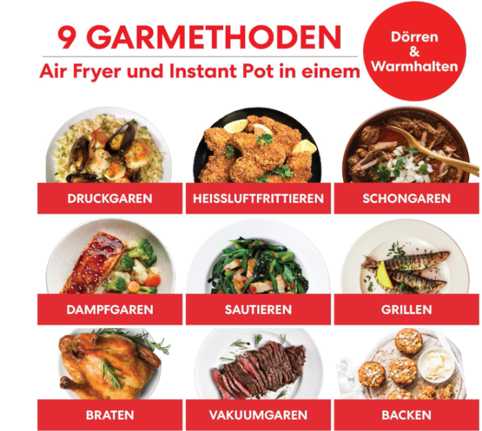 Multicooker Electric Instant Pot Duo Crisp 11 în 1, 5.7L, oțel inoxidabil [11]