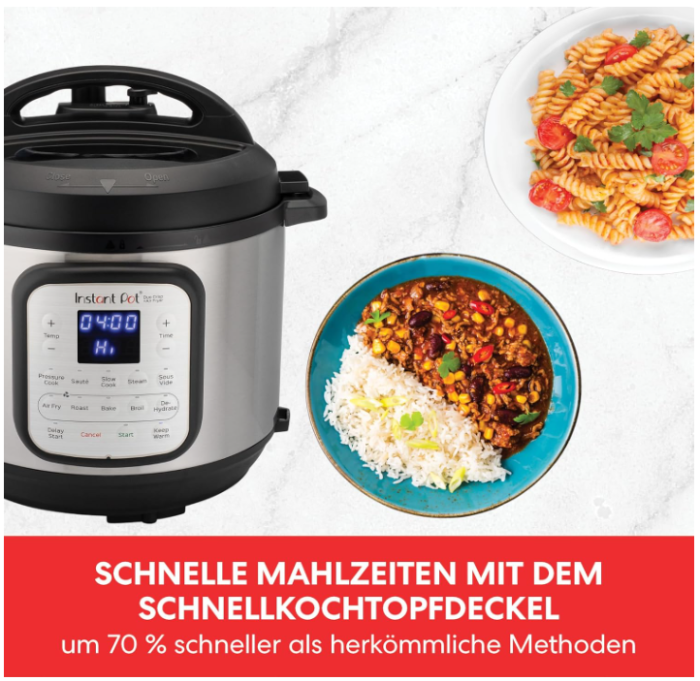 Multicooker Electric Instant Pot Duo Crisp 11 în 1, 5.7L, oțel inoxidabil [13]
