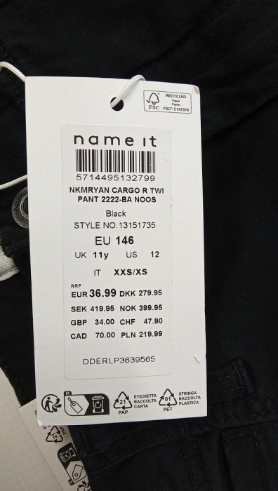 Name It Pantaloni Nkmryan Cargo pentru baieti, Marimea 146 (11 ani) [3]