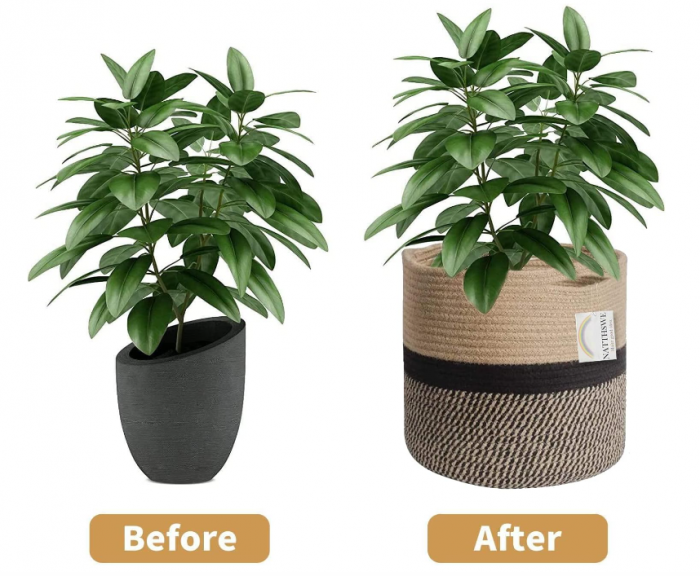 NATTHSWE Coș cu căptușeală pentru givece de plante [3]