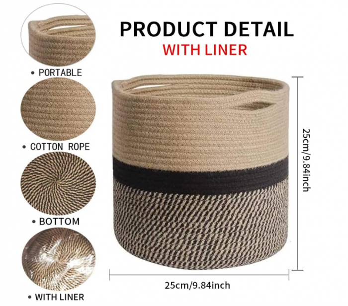 NATTHSWE Coș cu căptușeală pentru givece de plante [4]