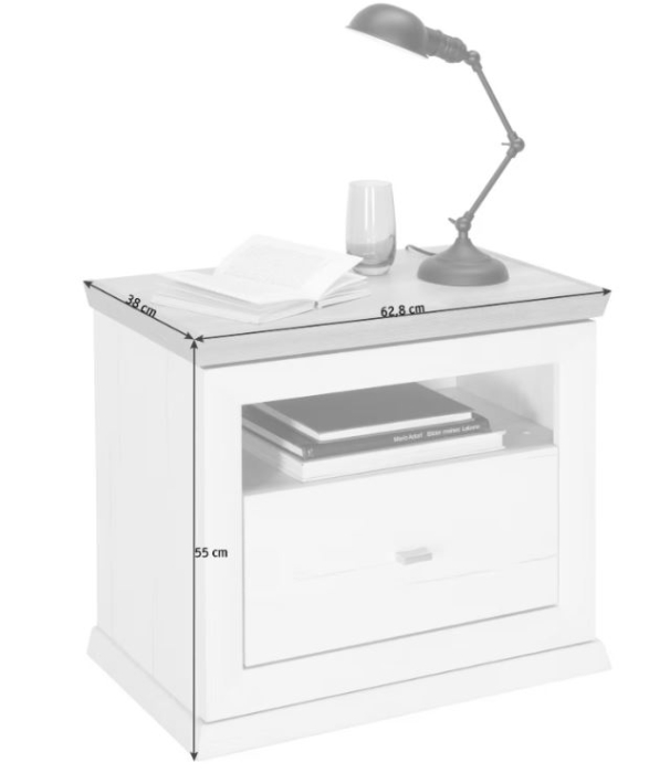 Noptiera Camron Hom`in, 628x550x380, alb/gri [4]