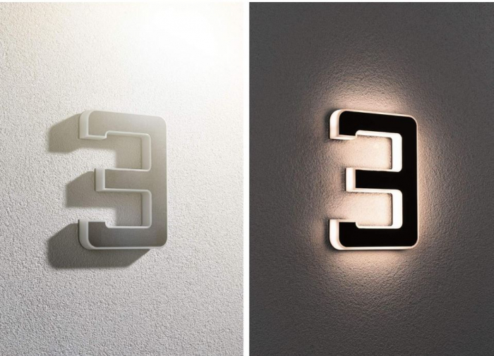 Numar LED solar de casa Paulmann, numarul 3, IP44, 3000 K [7]