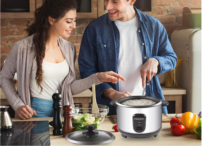 Oala electrica Beper de gătit orez, 1 litru pentru 625g orez [7]