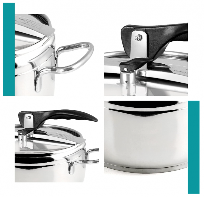 Oala sub presiune INOXPRAN, oțel inoxidabil, capacitate 3.5L [5]