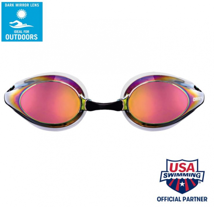 Ochelari de înot Arena Tracks Mirror Competition pentru adulți cu lentile în oglindă [3]