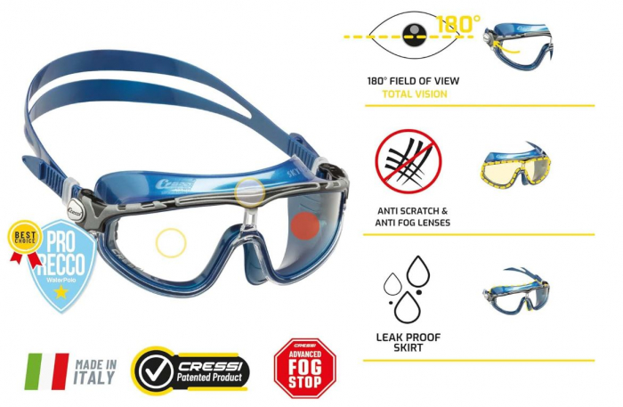 Ochelari de înot Cressi pentru adulți, din silicon anti-UV [4]