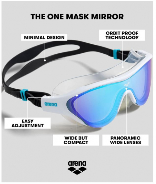 Ochelari de inot pentru adulti Arena The One Mask Mirror, anti-aburire [6]