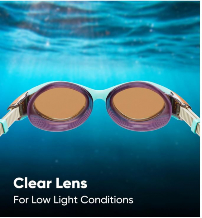 Ochelari de inot Speedo pentru femei Biofuse 2.0 cu lentile transparente, albastru [8]