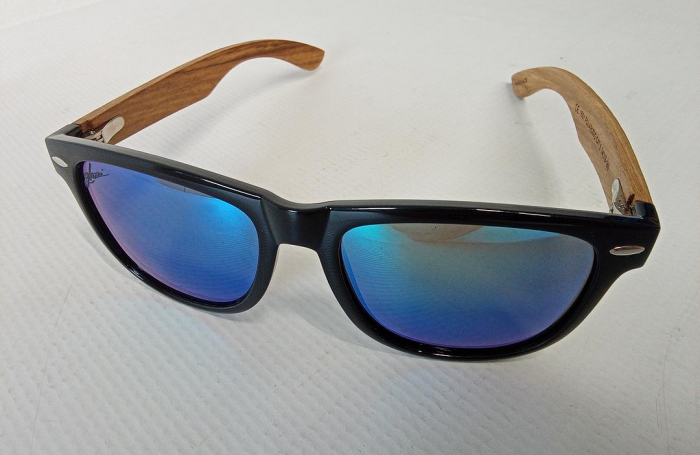 Ochelari de soare polarizați din lemn Glozzi, UV400, unisex [3]