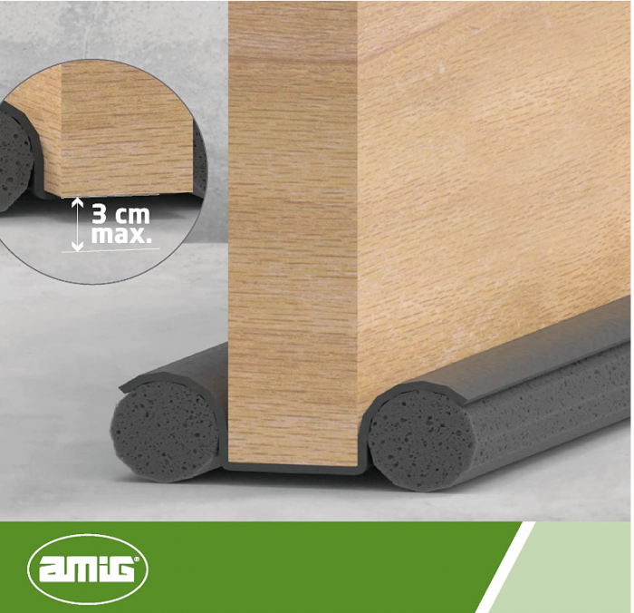 Opritor izolator pentru usa Amig protectie anti-frig si insecte usi, gri [7]